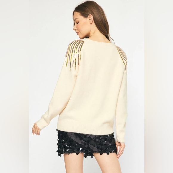 Gold sequin sweater - Picture 5 of 7
